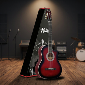Guitare classique pleine taille 4/4 avec tige de tension réglable et table en épicéa |   Midex MGX-100RD-BAG - Product Image 3