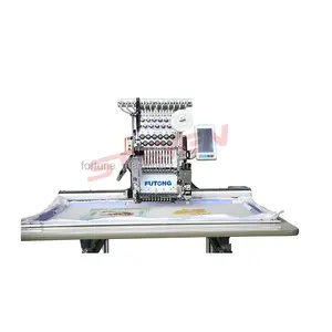 White Color Auto T-shirt Single 1 Head Embroidery Machine Flat Hat Garment Computer Embroidery