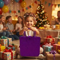 Bolsa de Fieltro Simple Pequeña para Niños de 3 a 6 Años, Bolsa de Regalo Reutilizable para Fiestas, Manualidades DIY