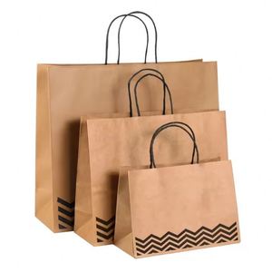 Bolsas de Papel Kraft Marrón Personalizadas, Coloridas, de Grado Alimenticio, Recicladas, con Asas para Regalos, Dulces, Compras, Uso Doméstico y de Supermercado - Product Image 1