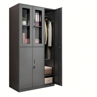 Armoire de rangement de bureau moderne pliable et réglable en acier, haute visibilité, pour usage scolaire et domestique