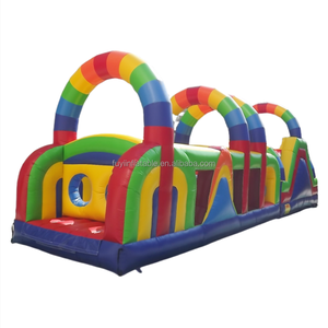 <span class=keywords><strong>Casa</strong></span> de rebote de PVC comercial, carrera de obstáculos inflable para niños, peine inflable City of Joy - Product Image 1