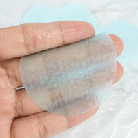 Lingettes démaquillantes réutilisables Meanlove Shanghai en coton semi-gel, fibres écologiques, véganes, 1 couche, motif fleur rose