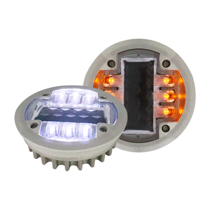 アルミニウムLEDソーラー舗装マーカーキャットアイ点滅安定したプラスチックLEDロードスタッド反射ソーラーキャットアイ - Product Image 1