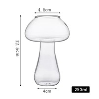 Verres à cocktail sans pied en verre transparent en forme de champignon de 200 ml à 300 ml, verrerie de bar, verre à vin, jus, lait, thé, crème glacée