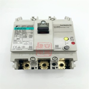 Disjoncteur différentiel Fuji Electric Fa 3P 5A 30mA à usage industriel, fabriqué au Japon - Product Image 1