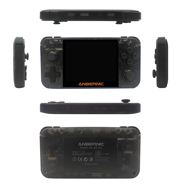 China Provider Anbernic RG350 3.5 Inch Retro Gaming Console Handheld Game with 20 Emulator 64 Bit 32G Handheld Game Console