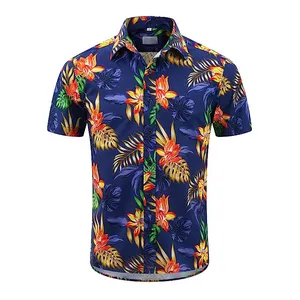 Men's Hawaiian Shirt Sets Hawaiian Creations Sublimation Printed Men Hawaiian Beach Shirts
