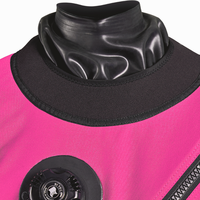 Combinaison de plongée légère et imperméable rose pour femmes, pour la plongée technique en eaux froides, avec design féminin personnalisable