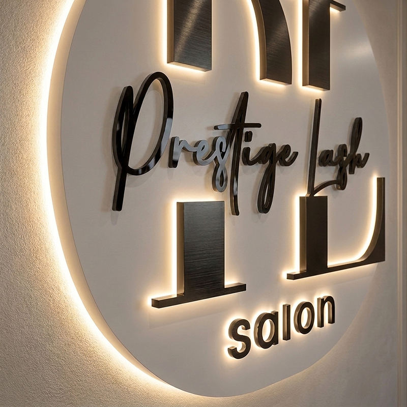 Led Illuminated Sign Beauty Salon Indoor 3D Logo Signage Spa Reception Wall Decor Custom Led Sign For Business Signage · image 2