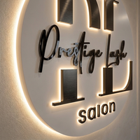 Enseigne lumineuse LED pour salon de beauté, enseigne 3D intérieure, décoration murale pour réception de spa, enseigne LED personnalisée pour entreprise