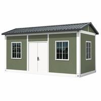 Casa Contenedor de Bajo Costo y Rápido Montaje, Techo a Dos Aguas, Casa Prefabricada Modular para Dormitorio de Trabajadores en Obras de Construcción