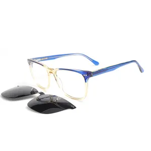 Design Your Own Italian Woman Man Acetate Frames Sun Glasses Blue Light Blocking Sunglasses Magnetic Clip on Glasses