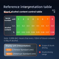 Détecteur d'alcool portable, avec affichage numérique et écran haute définition, éthylotest, rechargeable par USB