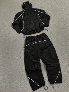 Ensemble <span class=keywords><strong>de</strong></span> survêtement imperméable coupe-vent pour <span class=keywords><strong>homme</strong></span> avec cordons, motif personnalisé, nylon et élasthanne, ensemble <span class=keywords><strong>de</strong></span> vêtements <span class=keywords><strong>de</strong></span> sport zippé, survêtement d'automne - Product Image 2