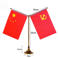 Drapeau de table en polyester, impression numérique, logo personnalisé, forme triangulaire, bannière pour la décoration de bureau