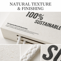 Boîtes pliantes personnalisées en papier de canne à sucre recyclé de luxe, biodégradables, avec pelliculage mat, doublure en éponge, gaufrage et estampage à chaud doré