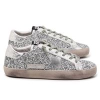 Chaussures classiques sportives en maille à lacets en TPU confortables avec étoile à paillettes noires, en cuir véritable de qualité supérieure pour l'hiver et le printemps