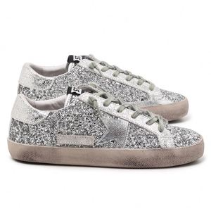 Chaussures classiques sportives en maille à lacets en TPU confortables avec étoile à paillettes noires, en cuir véritable de qualité supérieure pour l'hiver et le printemps - Product Image 2