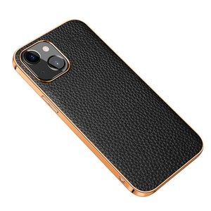 Joyroom — coque en cuir véritable chromé pour <span class=keywords><strong>iPhone</strong></span>, étui de téléphone en peau de litchi, <span class=keywords><strong>13</strong></span>, <span class=keywords><strong>13</strong></span> Pro - Product Image 5