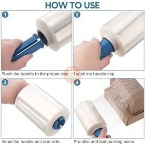 Pellicola Estensibile Manuale YISHI 23mic LLDPE per Imballaggio Industriale, Resistente all'Umidità, Morbida, Mini <span class=keywords><strong>Film</strong></span> Estensibile per Legatura - Product Image 4