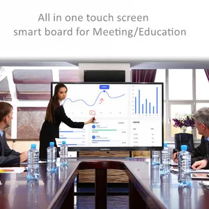 Weier painel interativo 55 65 75 85 100 polegadas, placa inteligente com tela sensível ao toque quadro branco para escola