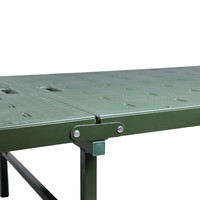Cadre de lit double réglable en acier et plastique de style chinois pliable et portable pour l'extérieur