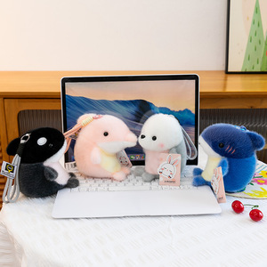 EZBABY Nuevo y Auténtico Colgante de Peluche Ocean Ally, Relleno de Algodón PP, Lindo Llavero de Orca y Tiburón, Regalo para el Mejor Amigo - Product Image 3