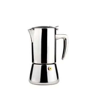 Cafeteira Espresso 200ml 300ML 4-6 xícaras de aço inoxidável Personalizado Cor logotipo café moka pot