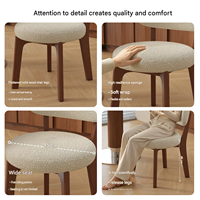 Chaises de salle à manger modernes en bois massif, revêtement en cuir PU, design écologique et durable, dossiers confortables pour la maison et l'hôtel