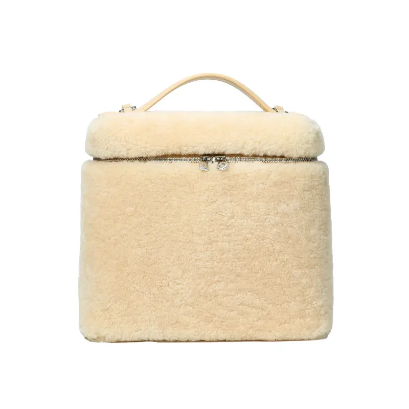 Winter New Plush Lamb Skin Bag Women Shoulder Handbag Leisure Travel Backpack Crossbody Bags