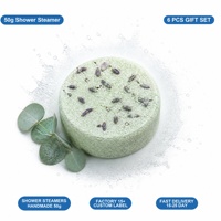 Tablette de douche artisanale à l'eucalyptus, apaisante et relaxante, coffret cadeau spa pour la douche, OEM ODM 50g