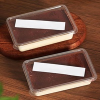 Boîte à pâtisserie carrée en plastique pour mini-gâteaux de lune, vente en gros d'usine, boîte d'emballage transparente personnalisée pour gâteaux de lune
