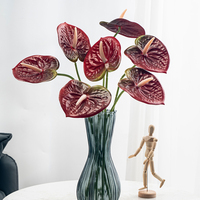 Fleurs artificielles en soie Flamingo à tige unique, faites à la main, toucher naturel, durables pour mariage, remise de diplôme, décoration intérieure