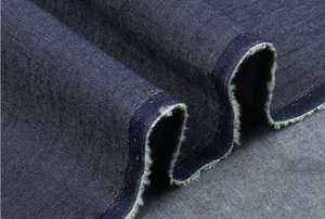 <span class=keywords><strong>4</strong></span> oz Tissu de coton biologique de qualité supérieure Couleur pure Fil fin Denim Interlock Weave Chemise d'ameublement personnalisable Garçons Filles - Product Image 5