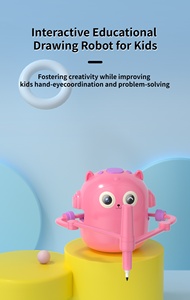 Colour trẻ em vẽ Robot đồ chơi 100 sơn thẻ thông minh âm nhạc tương tác vẽ robot cho trẻ em - Product Image 3