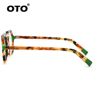 OTO 2022 패션 남여 광장 광학 프레임 펑키 컬러 고품질 아세테이트 안경 도매 안경 프레임 - Product Image 5