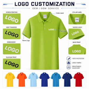 Impression numérique de logo personnalisé pour chemise homme, 180 grammes, tissu tricoté 100% polyester, manches courtes, couleur unie, respirant, séchage rapide - Product Image 2