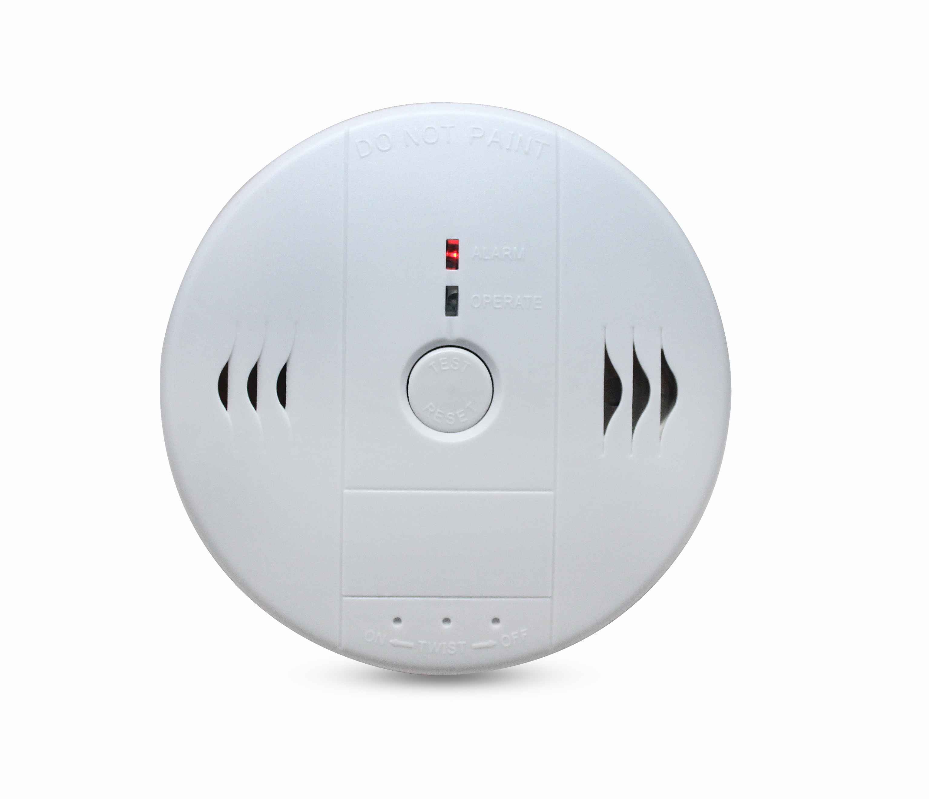 Белый литиевая батарея детектор газа сигнализация дыма и детектор угарного газа