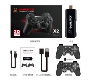 Mới nhất thiết kế HD Đầu ra 64GB 128GB <span class=keywords><strong>Video</strong></span> Game Stick X2 GD10 HD TV 4K Trò chơi giao diện điều khiển hỗ trợ PSP PS1 - Product Image 1