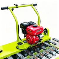 Semoir à légumes à essence à 10 rangs, machine de semis de précision à poussée manuelle pour petites graines (laitue, épinards, carottes)