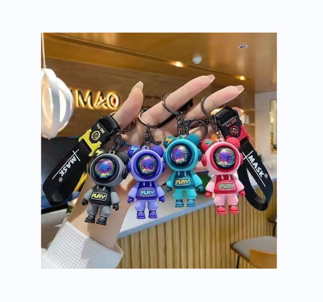 Promotion Business Gift Astronaut Keychain PVC Custom 2D 3D Personalized Key Chain Rubber Key Ring Cute Key Chian