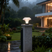 Lampu Pilar LED Tenaga Surya dari Baja Tahan Karat untuk Taman Lanskap Luar Ruangan dengan Remote Control