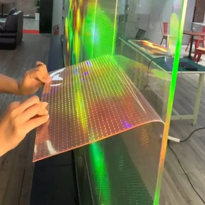 P6 P8 P10 Led pha lê Màn hình phim linh hoạt phim hiển thị kỹ thuật số biển và hiển thị LED hiển thị trong suốt trên kính trong nhà - Product Image 1