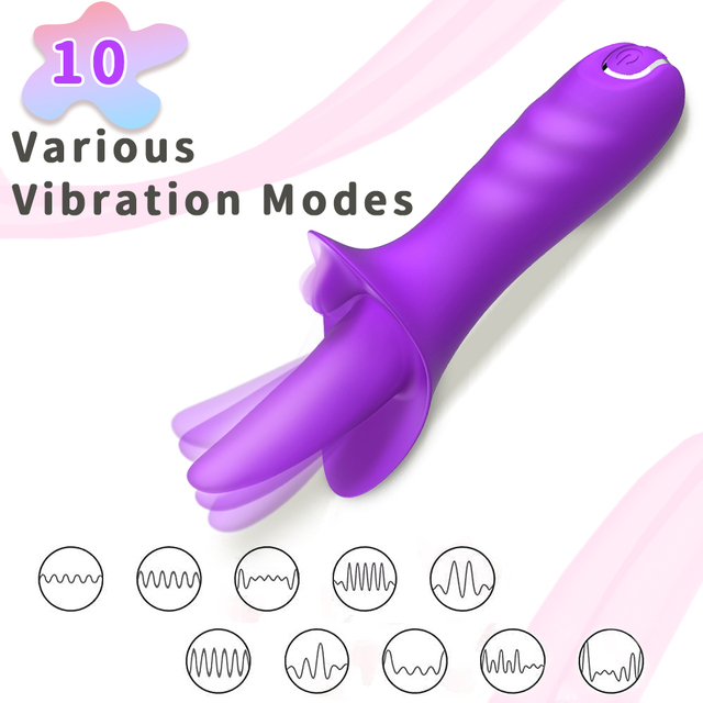 Sweet Lips Honey Tongue 2nd Gen 10 Speeds Ultra Soft Silicone Women Massager for G Spot and Clit