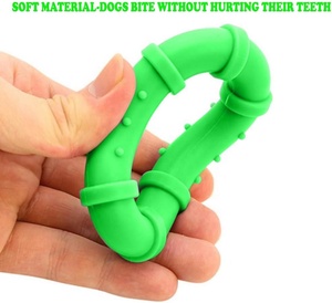 Tùy chỉnh Silicone Vòng nhai đồ chơi cho hung hăng nhai Con Chó Nhỏ răng sức khỏe Puppy nhai mọc răng con chó nhai đồ chơi - Product Image 2