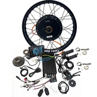 Kit de conversion de moteur de moyeu pour vélo électrique, jante de moto 17/18/19/21 pouces QS205 50H 72V5000W 150mm Sabvoton UKC1, étanche