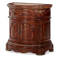 Meubles de chambre à coucher classiques haut de gamme, style américain, lit de traîneau sculpté à la main, taille Queen/King, ensemble complet en bois