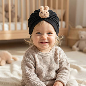 Vier Jahreszeiten Unisex Baby Mütze Dicke Baumwolle Individuelles Logo Wärmend Innen/Außen Vollmond Neugeborenen Hut - Product Image 1