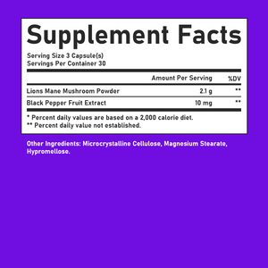 Capsules de Crinière de Lion Directes d'Usine avec Poudre de Champignon Crinière de Lion pour l'Équilibre Intestinal et Capsules de Poivre Noir - Product Image 2